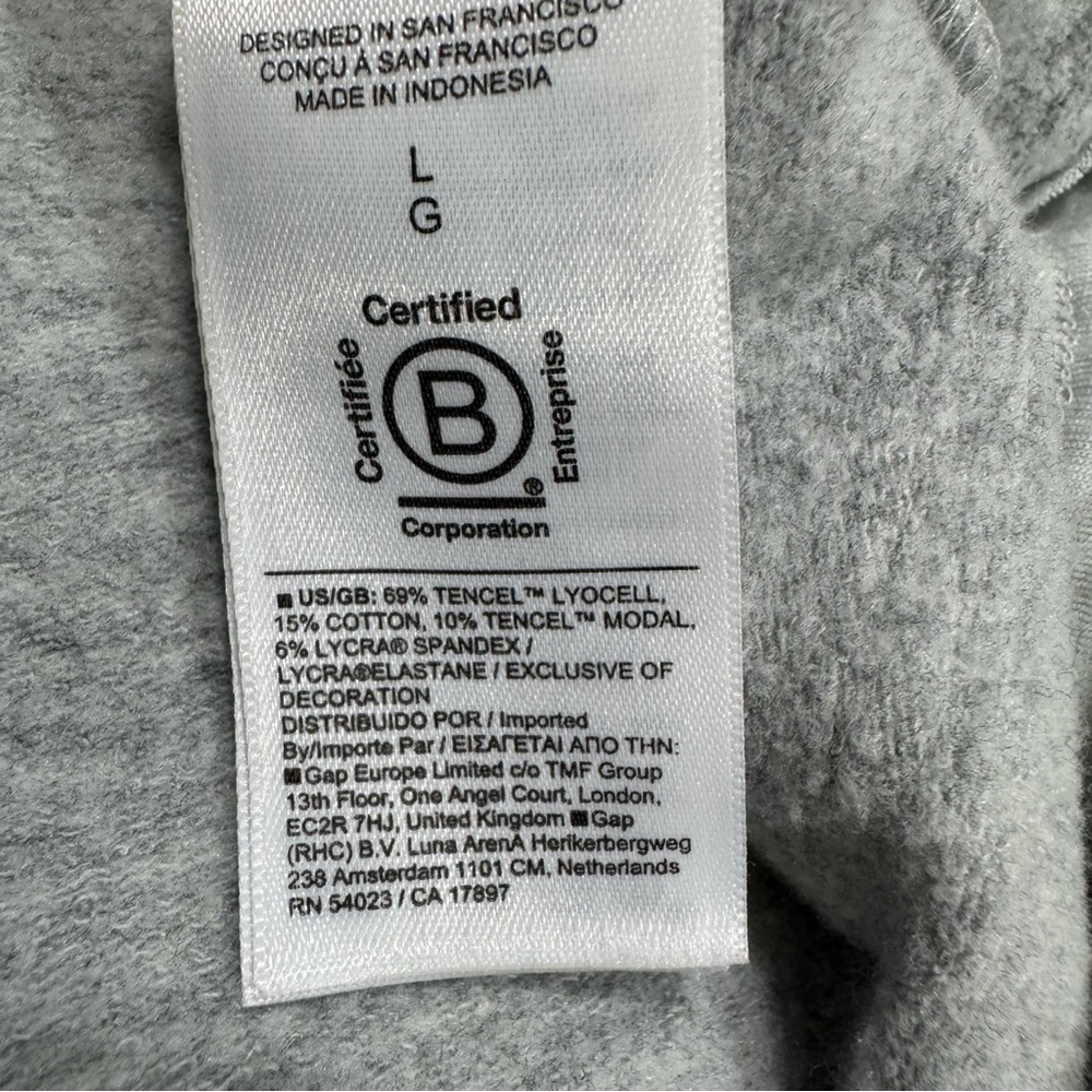Athleta Coaster Luxe Recover Sweatshirt Gray Lounge Comfy Soft 659287 Sz Large - Picture 12 of 13